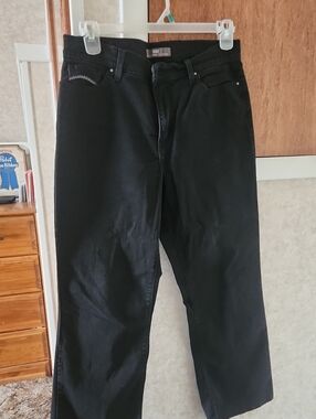 14 Medium womens Levi's Black White Trim On Pockets Jeans List #95